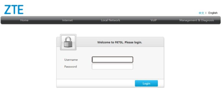 Lupa Password ZTE F670L